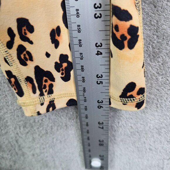 Womens Fabletics Power Hold Brown Animal Print Leggings Ankle Polyester Size L - Picture 9 of 10